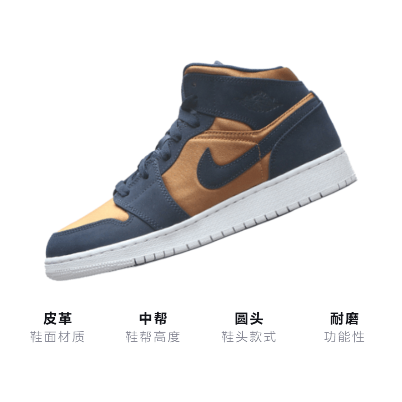 Jordan Air Jordan 1 Mid Obsidian Desert Ochre GS — фото 2