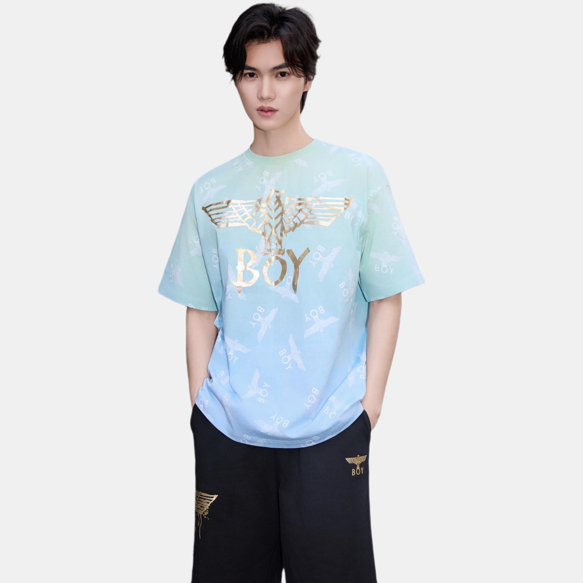 Boy London Classic Eagle Print T-Shirt Blue — фото 5