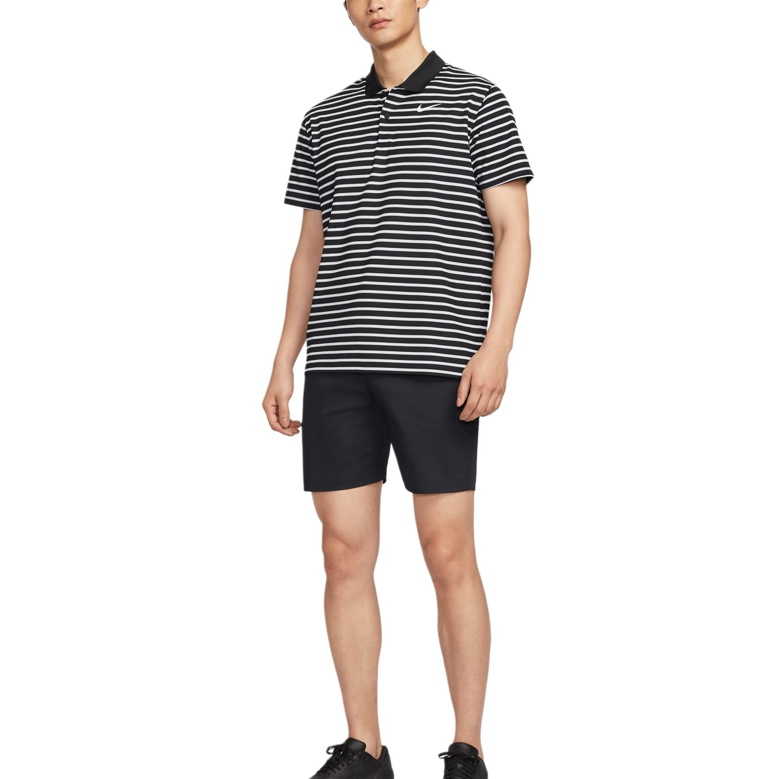 Nike Dri-FIT Victory Polo 010 Black/White — фото 8