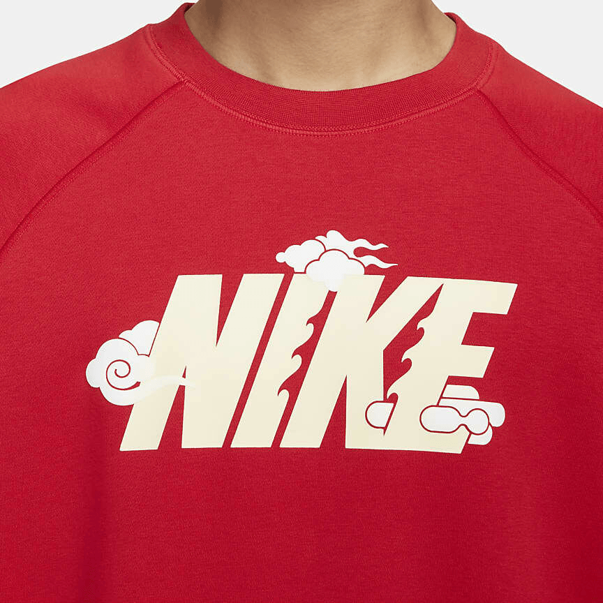 Nike Logo Crewneck Sweatshirt University Red — фото 3