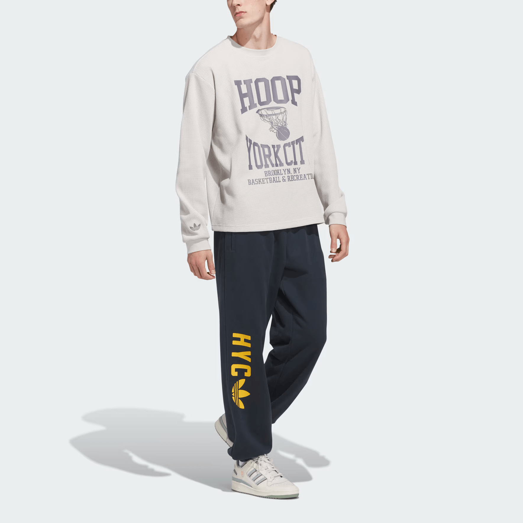 adidas originals HOOP YORK CITY WAFFLE TOP logoT — фото 3