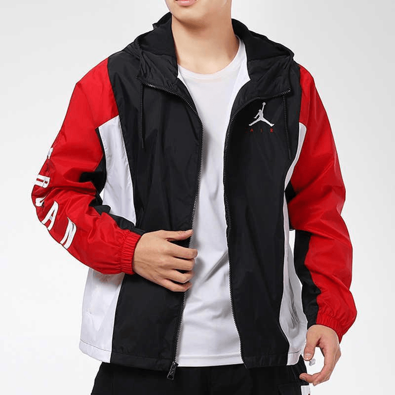 Jordan Logo Windbreaker Jacket Black — фото 4