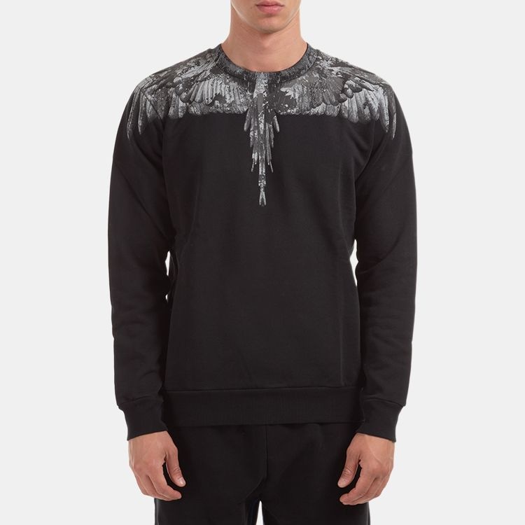 Marcelo Burlon County Of Milan Marcelo Burlon Wing Print Crewneck Sweatshirt Black — фото 2