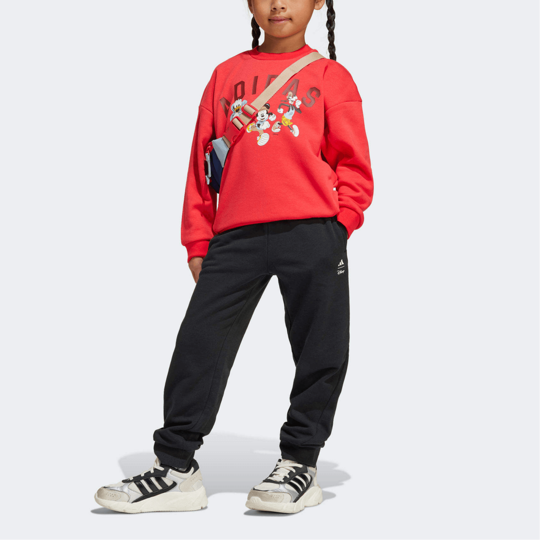 Adidas x Disney Kids Tracksuit Red Black — фото 5