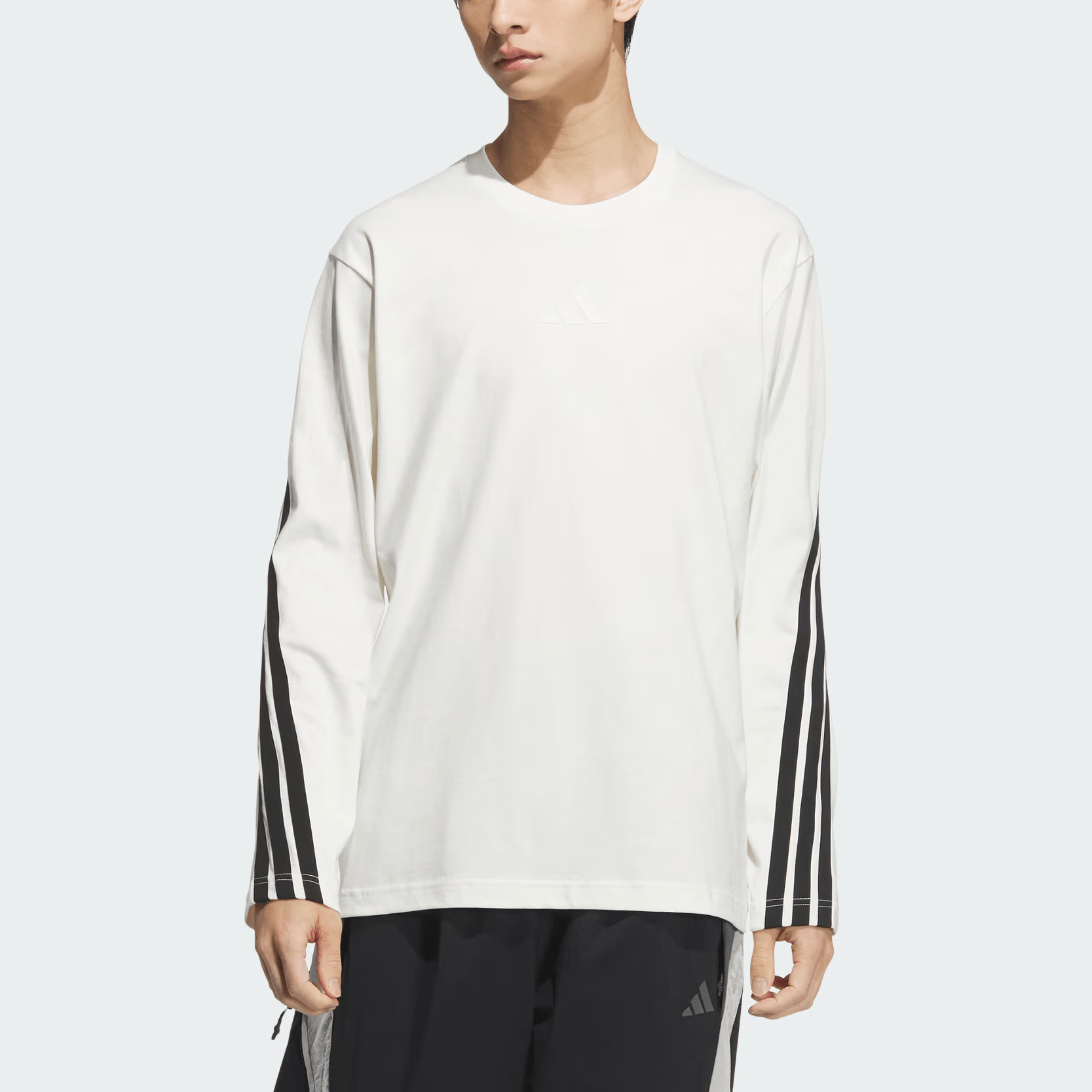 Adidas 3-Stripes Crewneck Long Sleeve Tee — фото 1