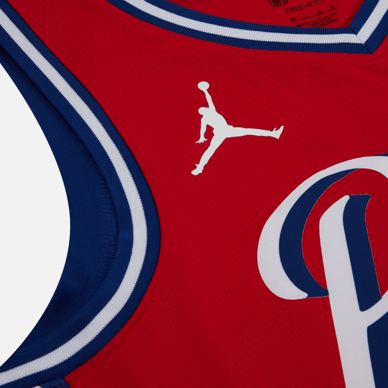Jordan Dri-FIT NBA Fan Edition Philadelphia 76ers Harden Jersey Red — фото 5
