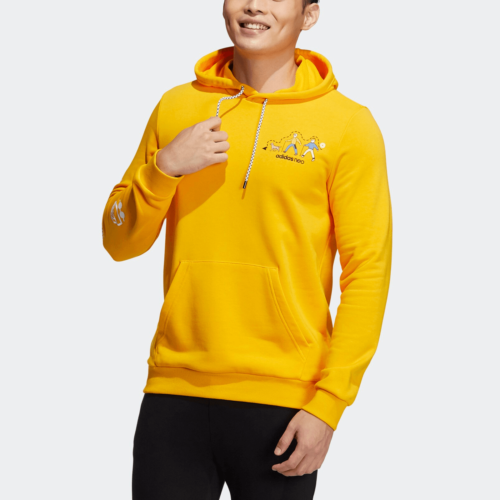Adidas Neo Hoodie Yellow — фото 5