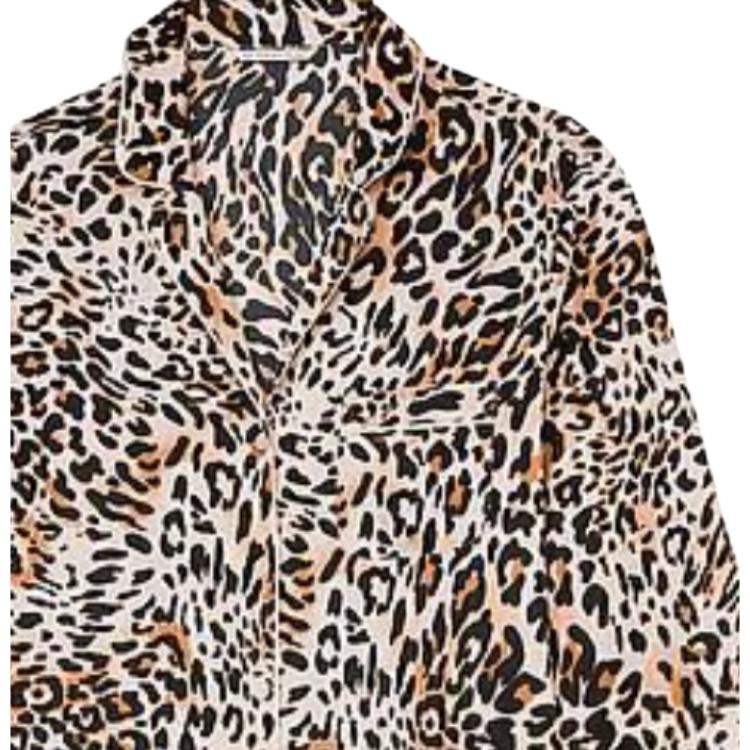 Victoria'S Secret Satin Long Pajama Set Leopard — фото 4