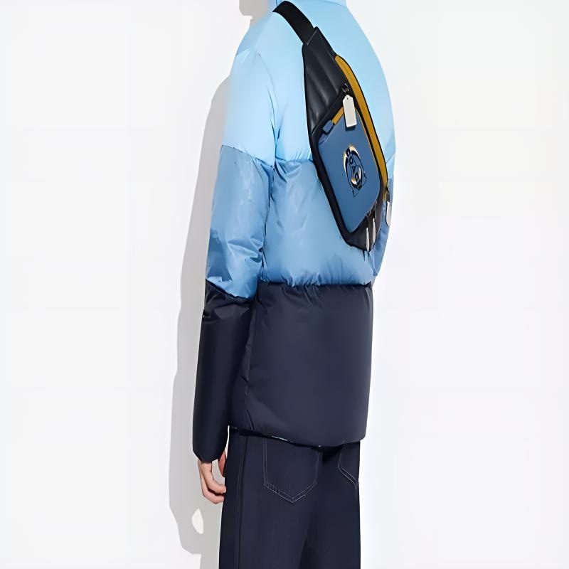 Coach Belt 41 Quilted Logo Bag Blue — фото 4