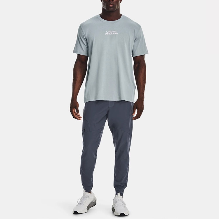 Under Armour Outline Crewneck T-Shirt Blue — фото 4