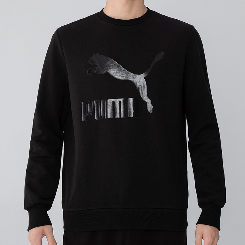 Puma Classics Metal Logo Crewneck Sweatshirt Black — фото 2