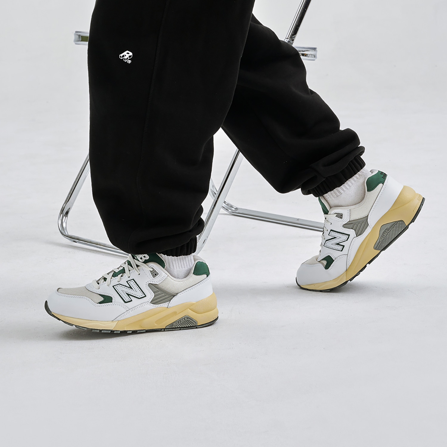New Balance 580 White Green Yellow — фото 8