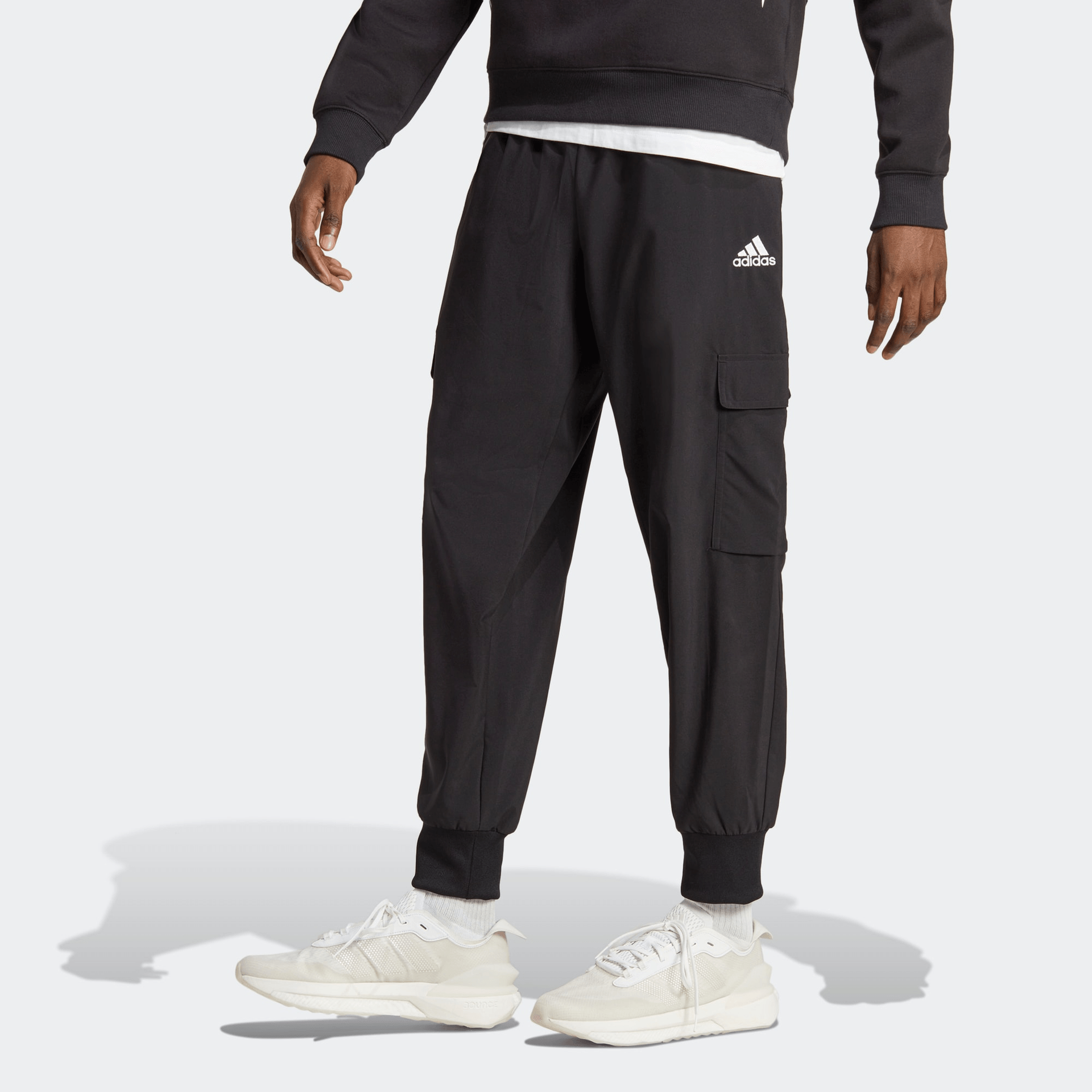 Adidas Essentials Cargo Ankle-Length Joggers Black — фото 1