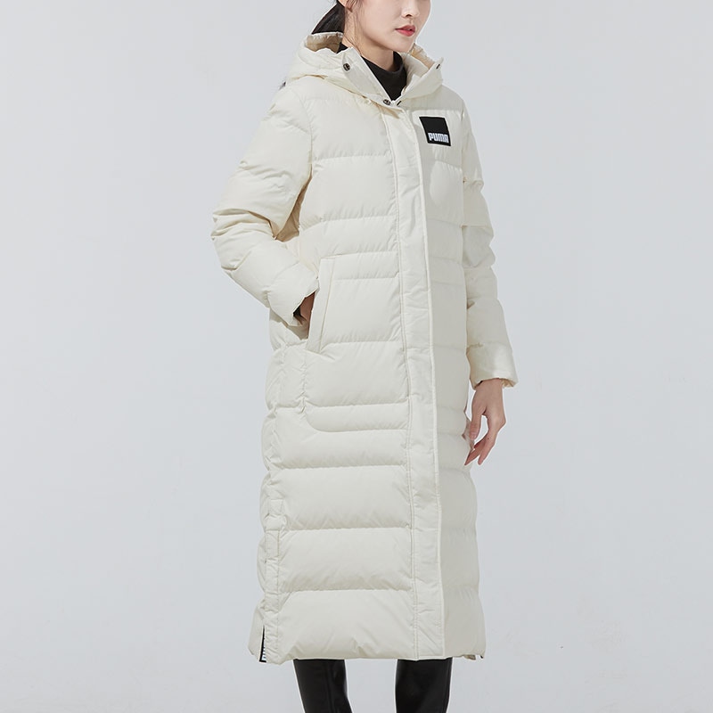 Puma Logo Down Hoodie White — фото 3
