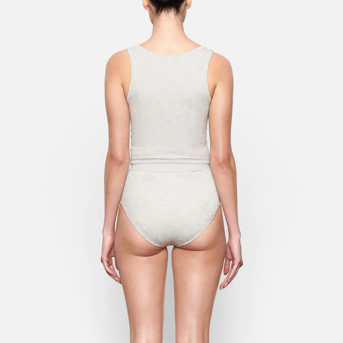Skims Cotton Rib Tank Light Heather Grey — фото 1