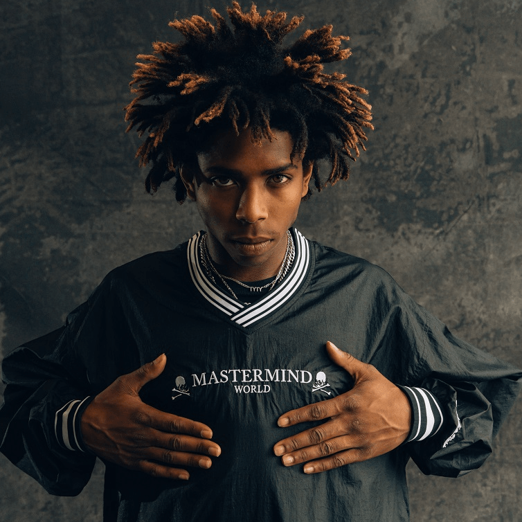 Mitchell & Ness x mastermind Striped V-Neck Sweatshirt Black — фото 4