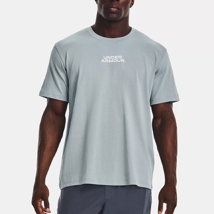Under Armour Outline Crewneck T-Shirt Blue — фото 2