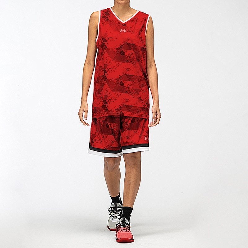 Under Armour Basketball Knit Training Vest Red — фото 4