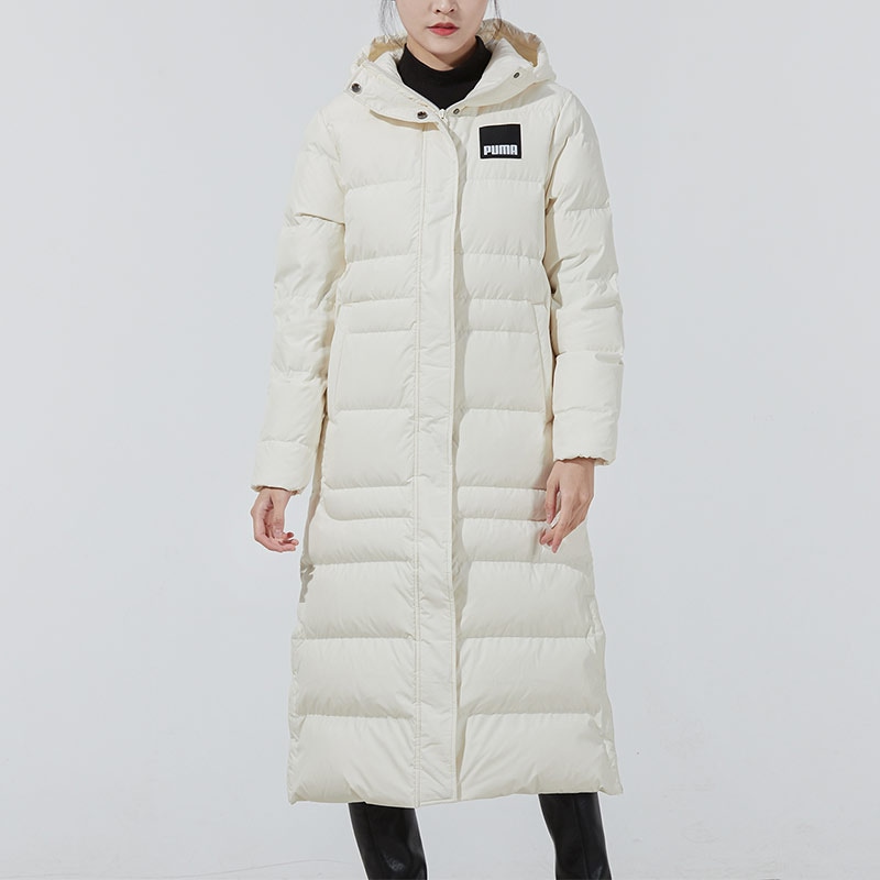 Puma Logo Down Hoodie White — фото 2