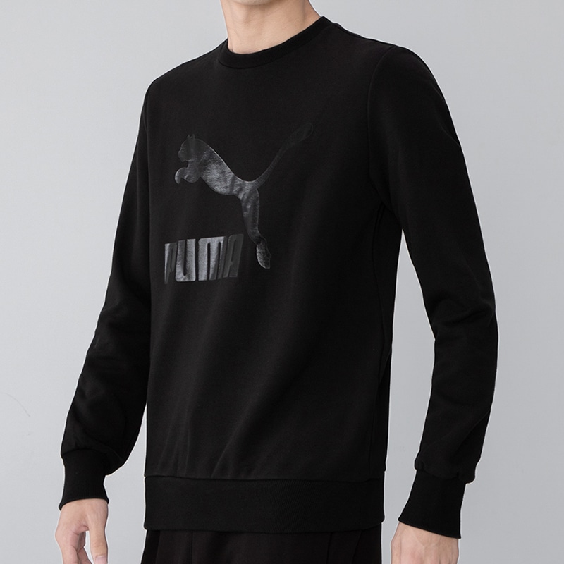 Puma Classics Metal Logo Crewneck Sweatshirt Black — фото 4