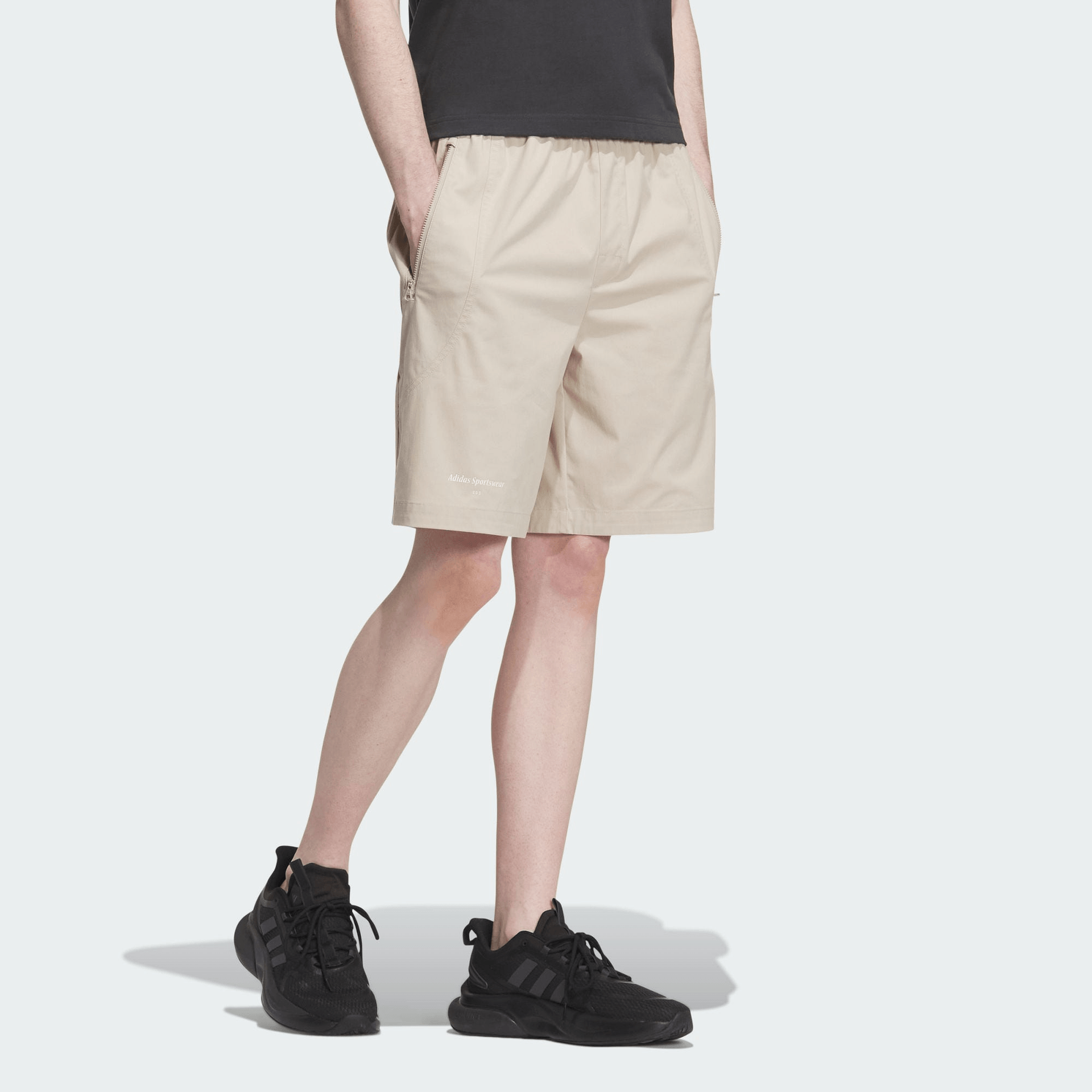 Adidas Sportswear Lounge 1/2 Shorts Beige — фото 3