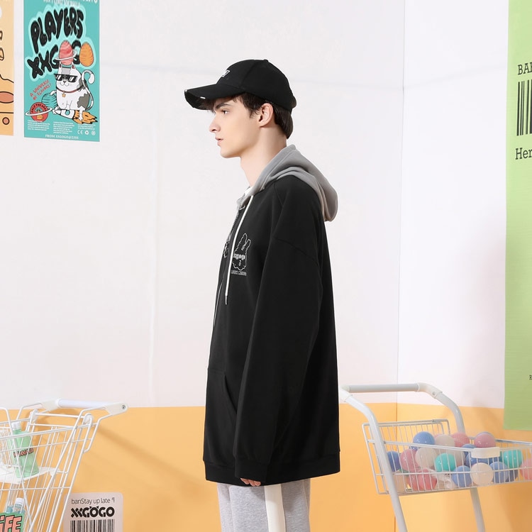 Xxgogo Colorblock Letter Print Hoodie Jacket — фото 5