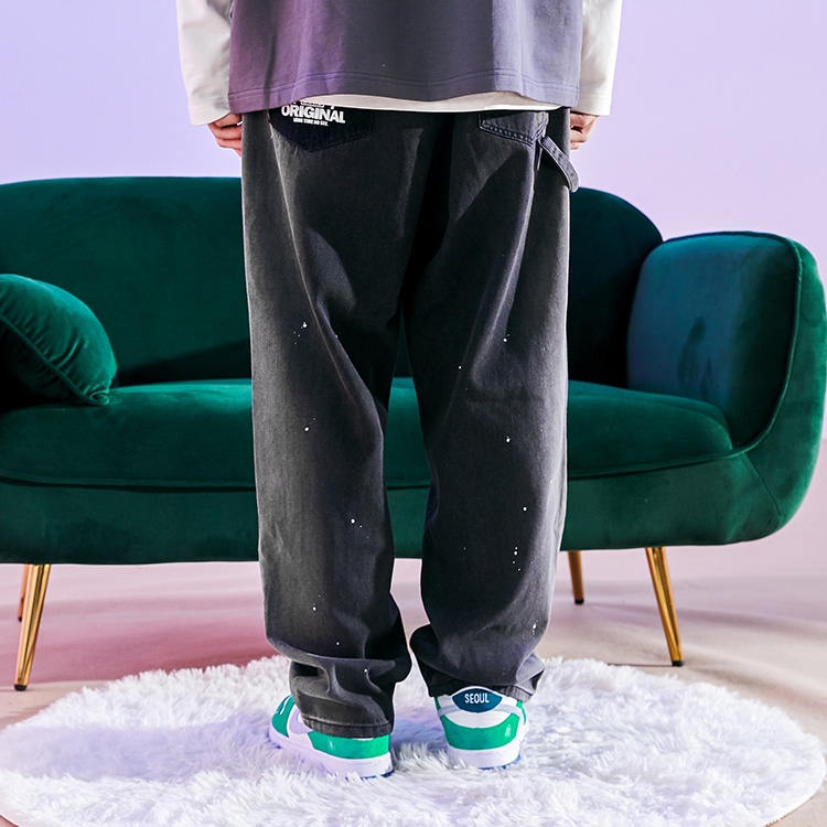Lamlicka Denim Wide-Leg Pants Black — фото 4