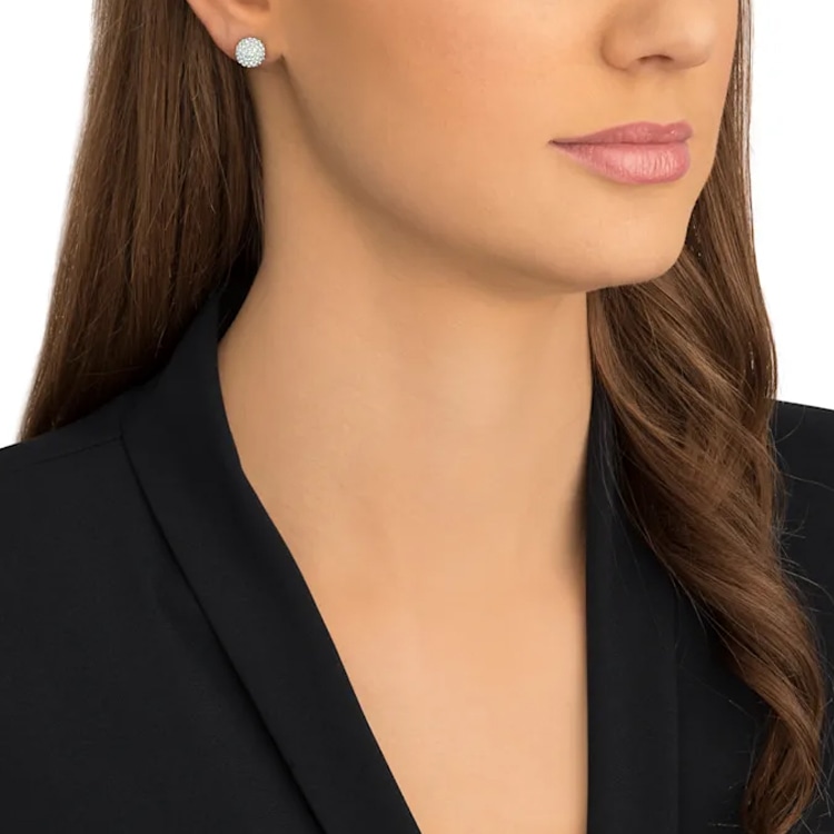Swarovski Blow Pierced Earrings Gray — фото 2