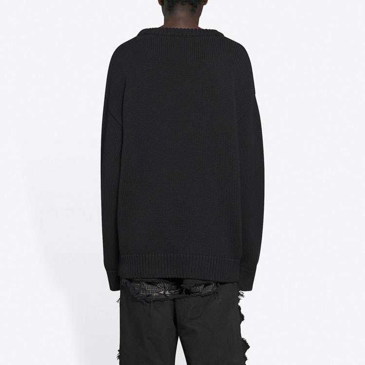 Balenciaga Logo Crewneck Sweatshirt Black — фото 2
