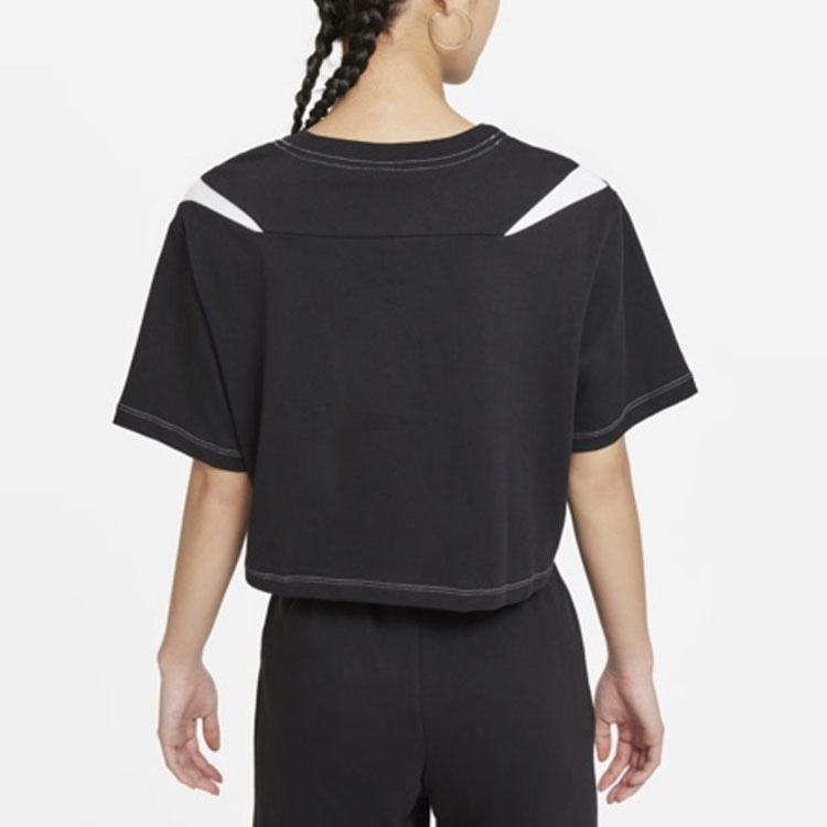 Nike Swoosh Crop Tee Black — фото 3