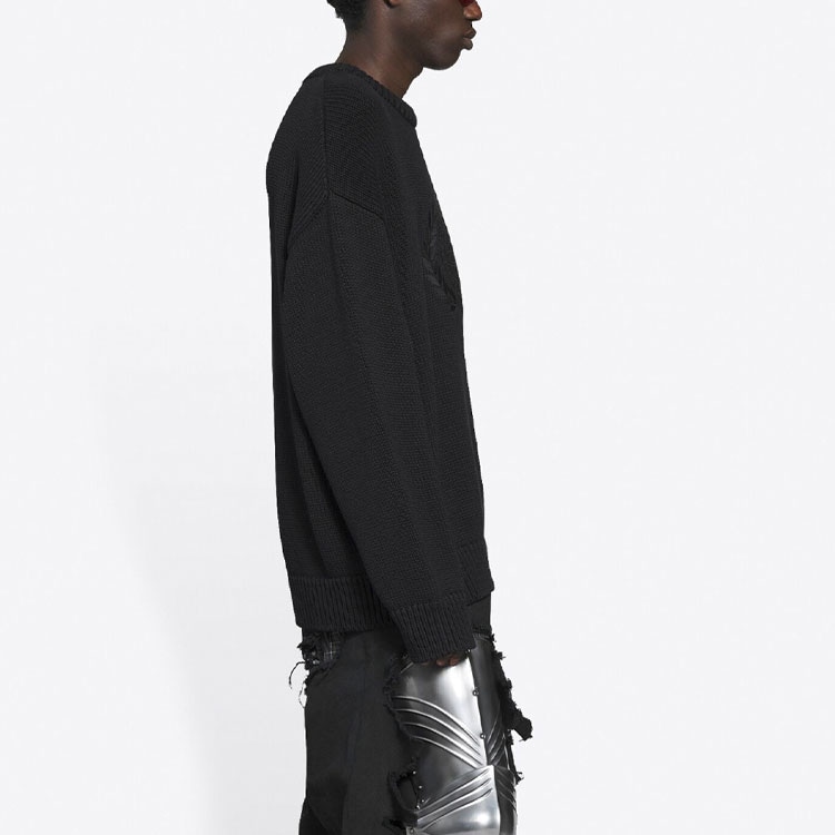 Balenciaga Logo Crewneck Sweatshirt Black — фото 4