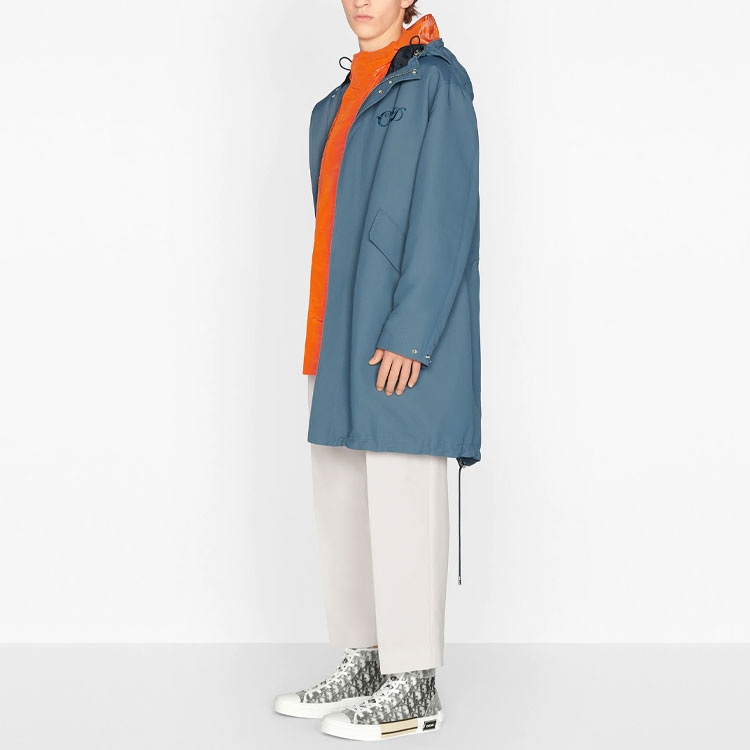 Dior x KENNY SCHARF FW21 Embroidered Parka Blue — фото 5