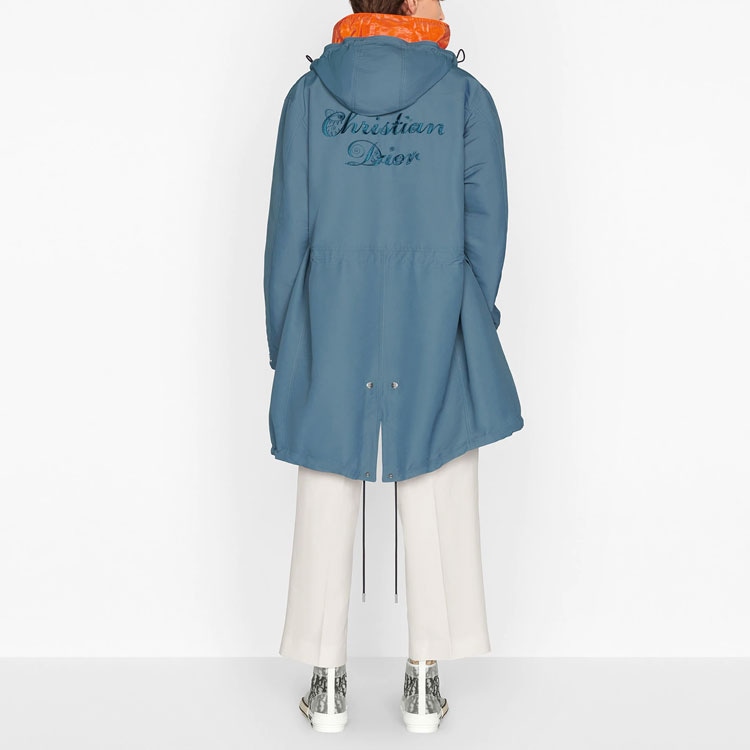 Dior x KENNY SCHARF FW21 Embroidered Parka Blue — фото 2