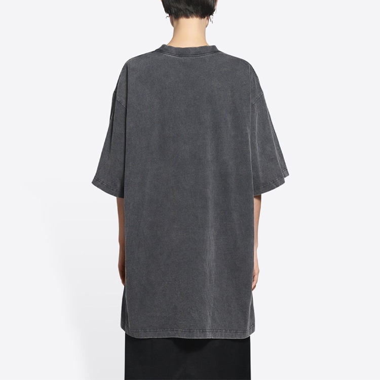 Balenciaga FW21 Logo Print T-Shirt Grey — фото 4