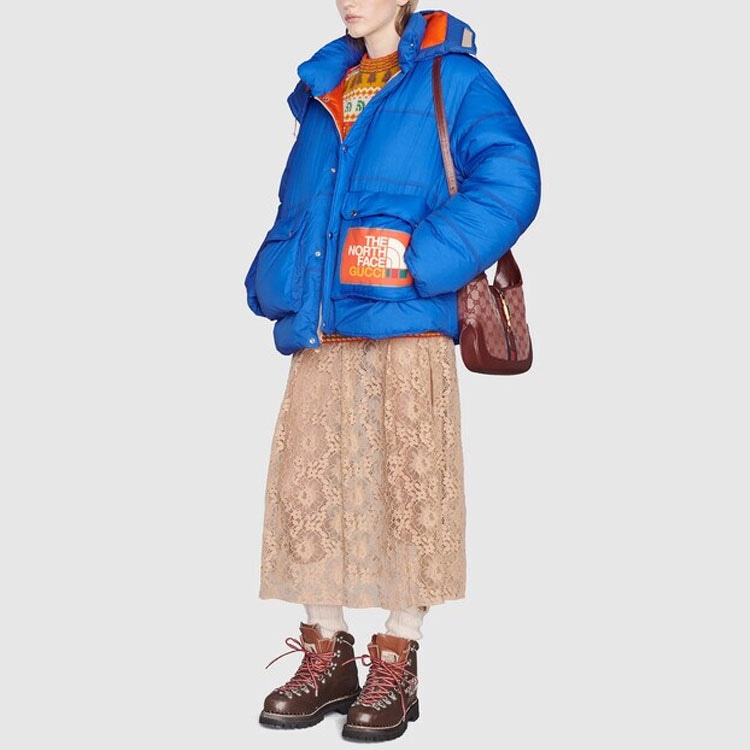 Gucci x The North Face Blue Down Jacket — фото 5