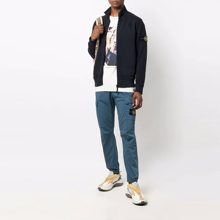 Stone Island Logo Zip Jacket Navy — фото 2