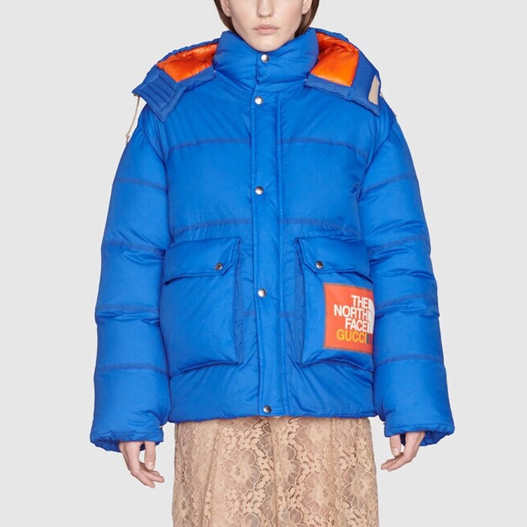 Gucci x The North Face Blue Down Jacket — фото 2
