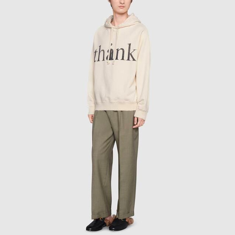 Gucci Printed Hoodie Off-White — фото 1