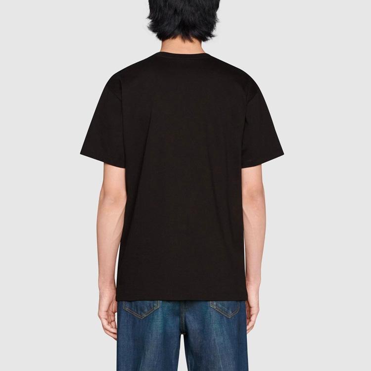 Gucci Interlocking G Star Logo T-Shirt Black — фото 6