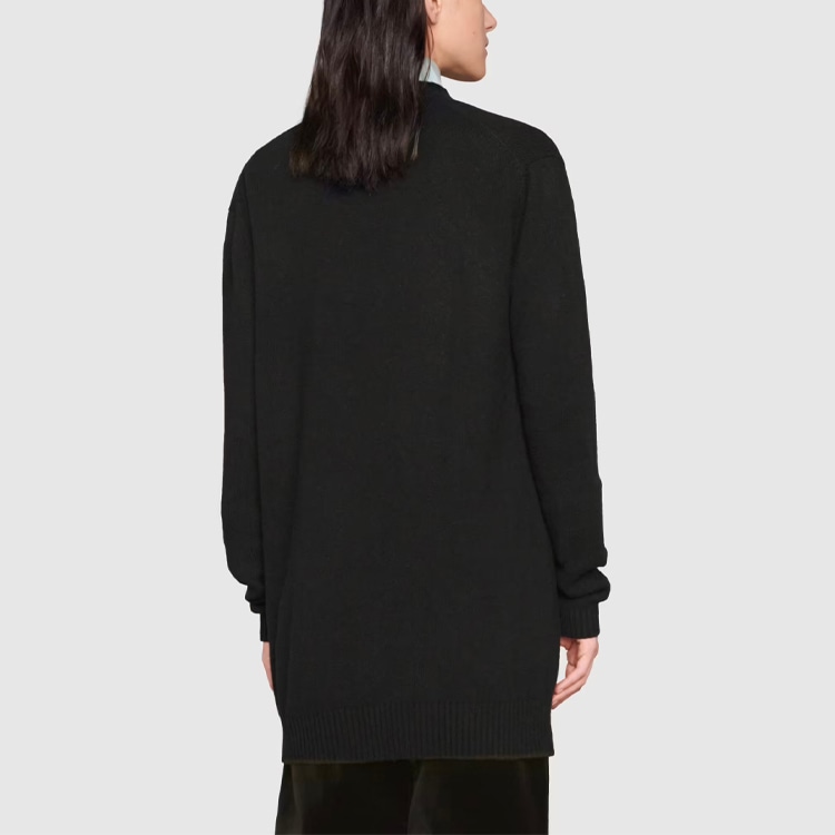 Gucci Cashmere V-Neck Sweater Black — фото 3