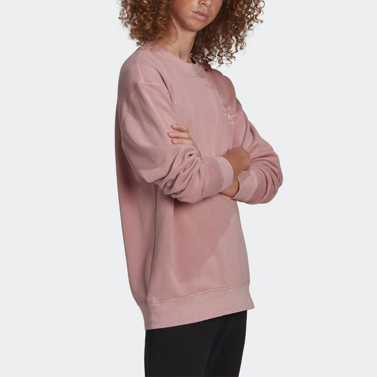 Adidas Originals Logo Crewneck Sweatshirt Pink — фото 4