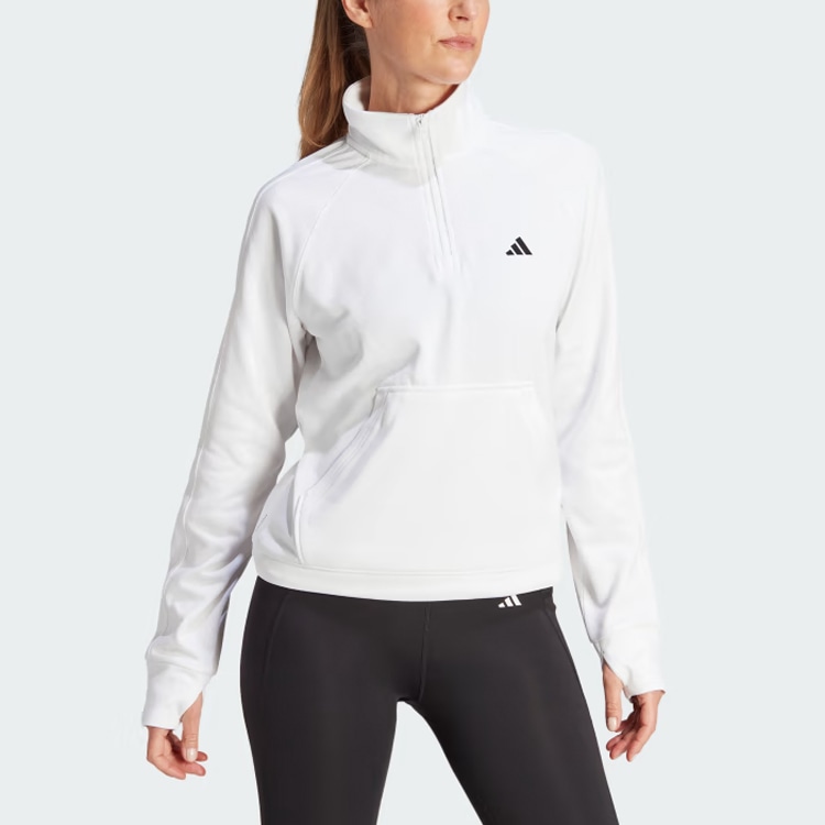 Adidas Aeroready Game Go Quarter-Zip Fleece Top Logo — фото 1