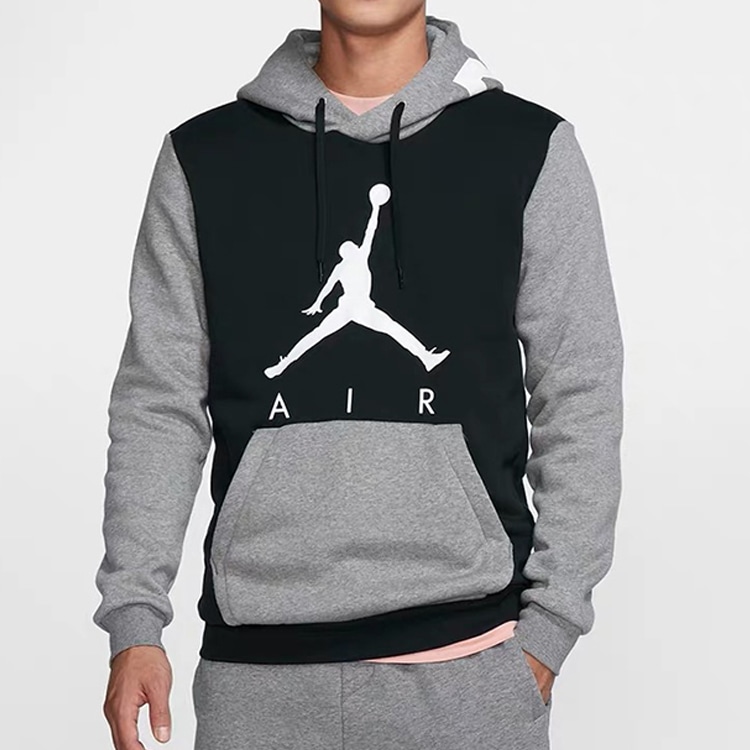 Jordan Jumpman AJ Hoodie Grey Black — фото 2