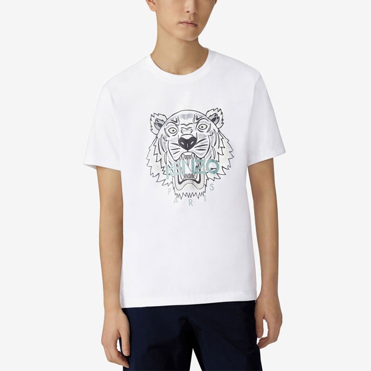Kenzo Tiger Print Crewneck T-Shirt White — фото 2