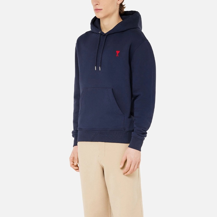 Amiparis FW21 Paris Logo Hoodie Navy — фото 3