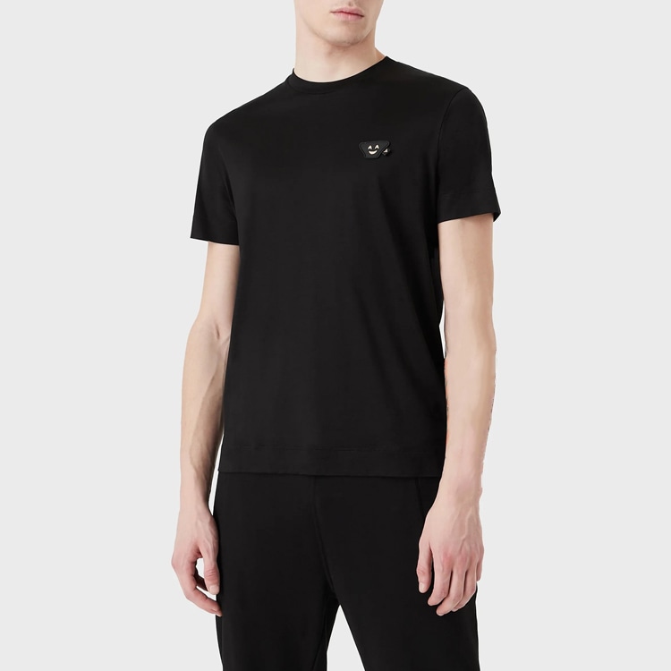 Emporio Armani SS22 Smiley T-Shirt Black — фото 2
