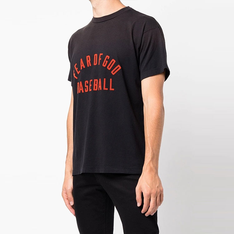 Fear Of God Baseball Tee Vintage Black LogoT — фото 3