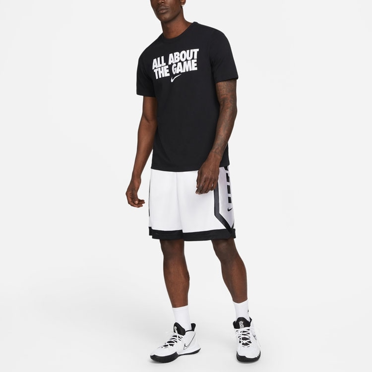 Nike Letter Print Crew Neck Tee Black — фото 1