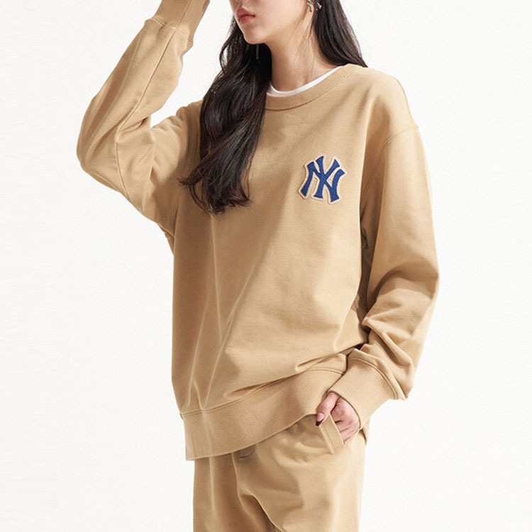 MLB New York Yankees Crewneck Sweatshirt Khaki — фото 3