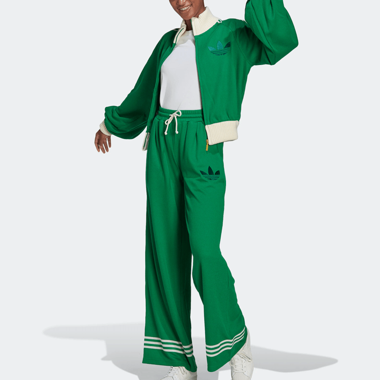 Adidas Originals Knit Wide Pants Green — фото 3